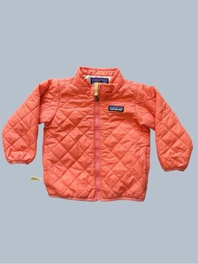Patagonia Baby Nano Puff Jacket Coho Coral Lightweight Windproof Sz 12-18 Months